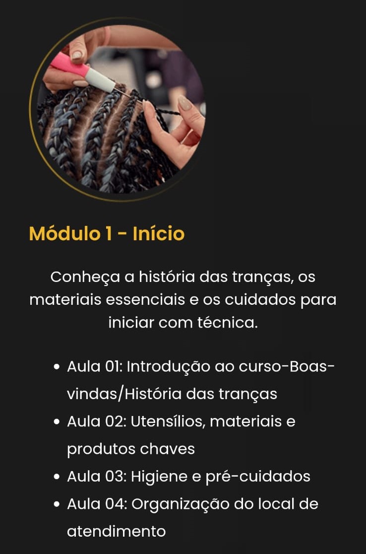 curso de tranças afro
